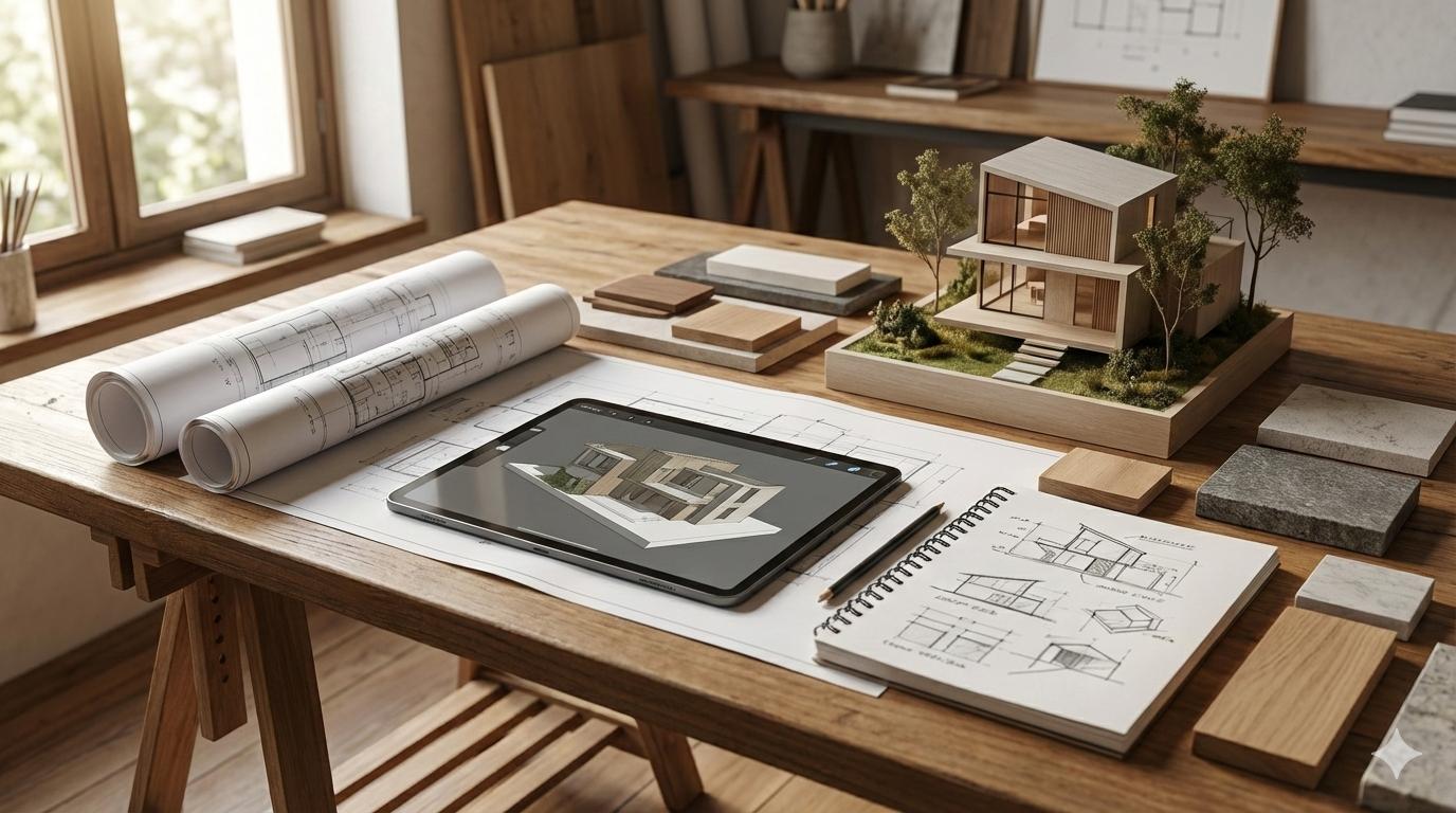 Concepto de materialidad y luz en arquitectura